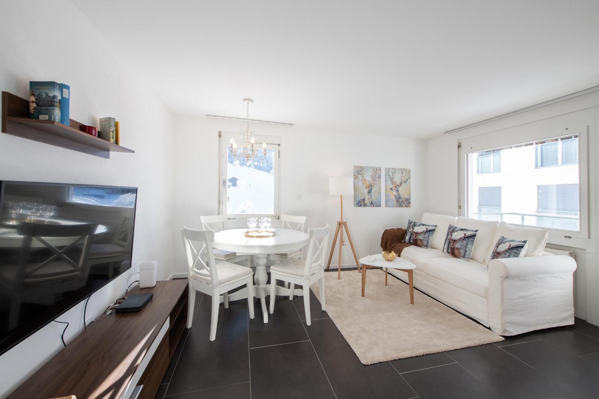 Agrimonia - Moebilierte Ferienwohnung Mit Balkon Davos Extérieur photo